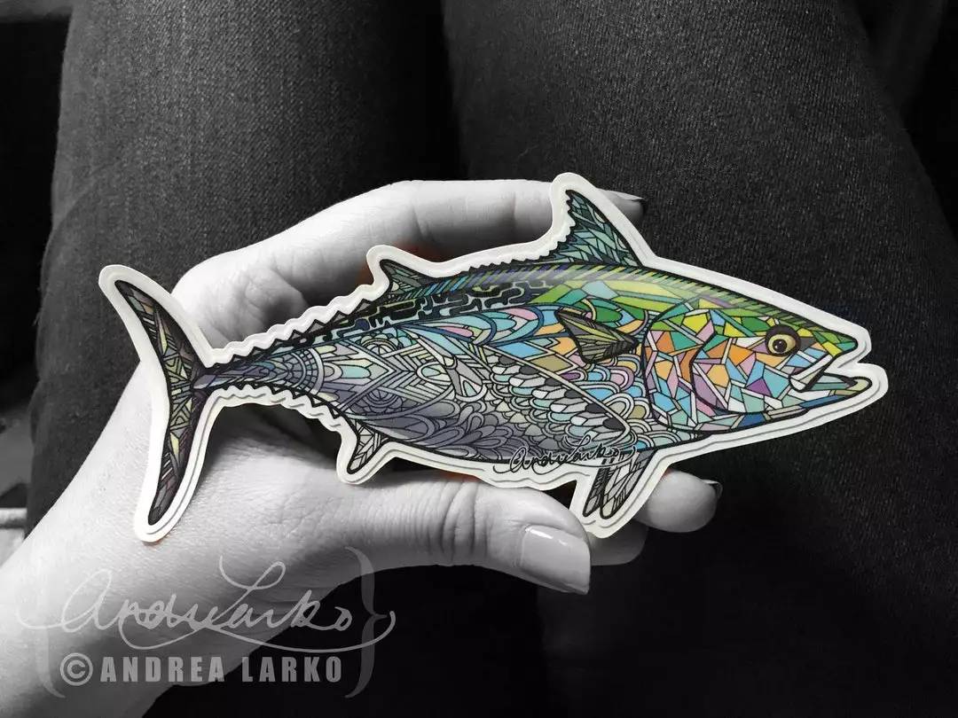 Andrea Larko False Albacore Zentangle Sticker
