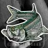 Fly Fishing Stickers Andrea Larko Tarpon Turning Zentangle Sticker