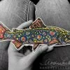 Fly Fishing Stickers Andrea Larko Jewel Brook Trout Zentangle Sticker