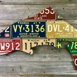 Gifts Cody Richardson Art - Michigan Vintage Trout License Plate Art