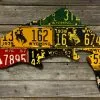 Gifts Cody Richardson Art - Wyoming Antique Trout License Plate Art
