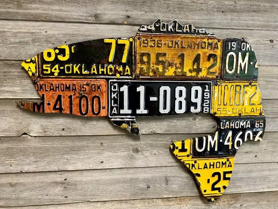 Cody Richardson Art - Oklahoma Largemouth Bass License Plate Art Gifts