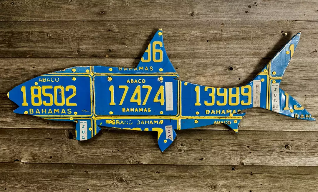 Gifts Cody Richardson Art - Bahamas Bonefish License Plate Art