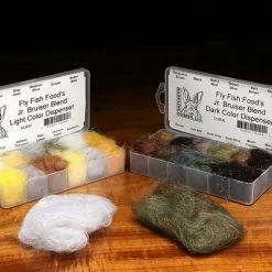 Hareline Fly Fish Food's Jr Bruiser Blend Dubbing Dispenser - Light Materials