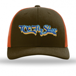 Socks Hats Gloves TCO Fly Shop Hat Low Pro Trucker - Retro Logo Mushroom/Burnt Orange
