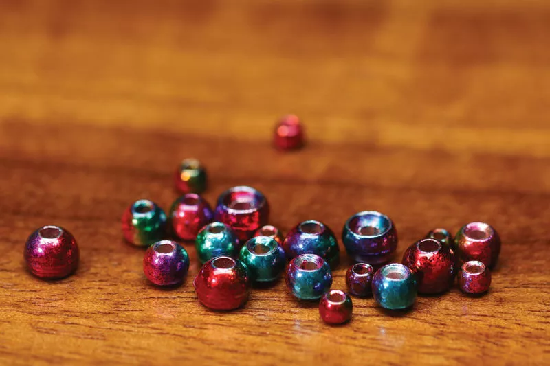 Hareline Rainbow Hued Plummeting Tungsten Beads Materials