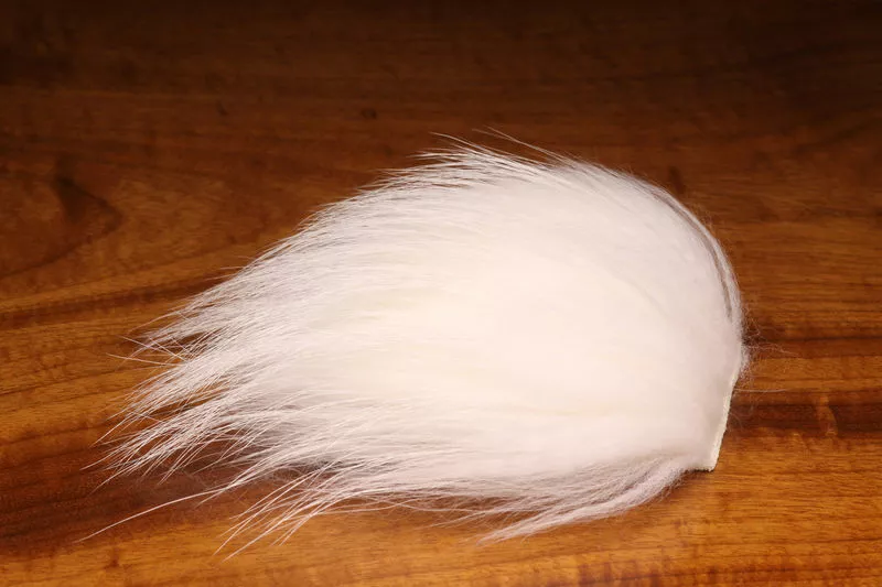 Hareline Materials White Finnish Raccoon Fur Piece